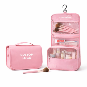 Polyester toiletry bag with Hanging Hook